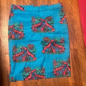 Jcrew lobster print pencil skirt